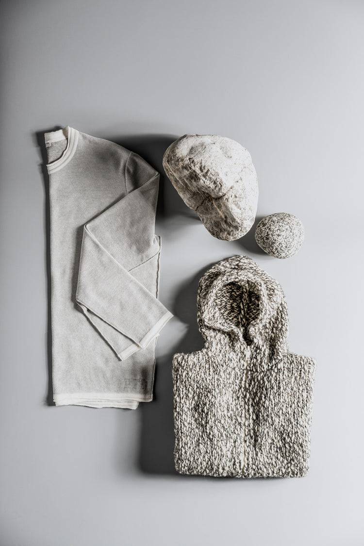 Phil Petter Rundhals-Pullover aus Merinowolle & Baumwolle, Relaxed Fit Outlet