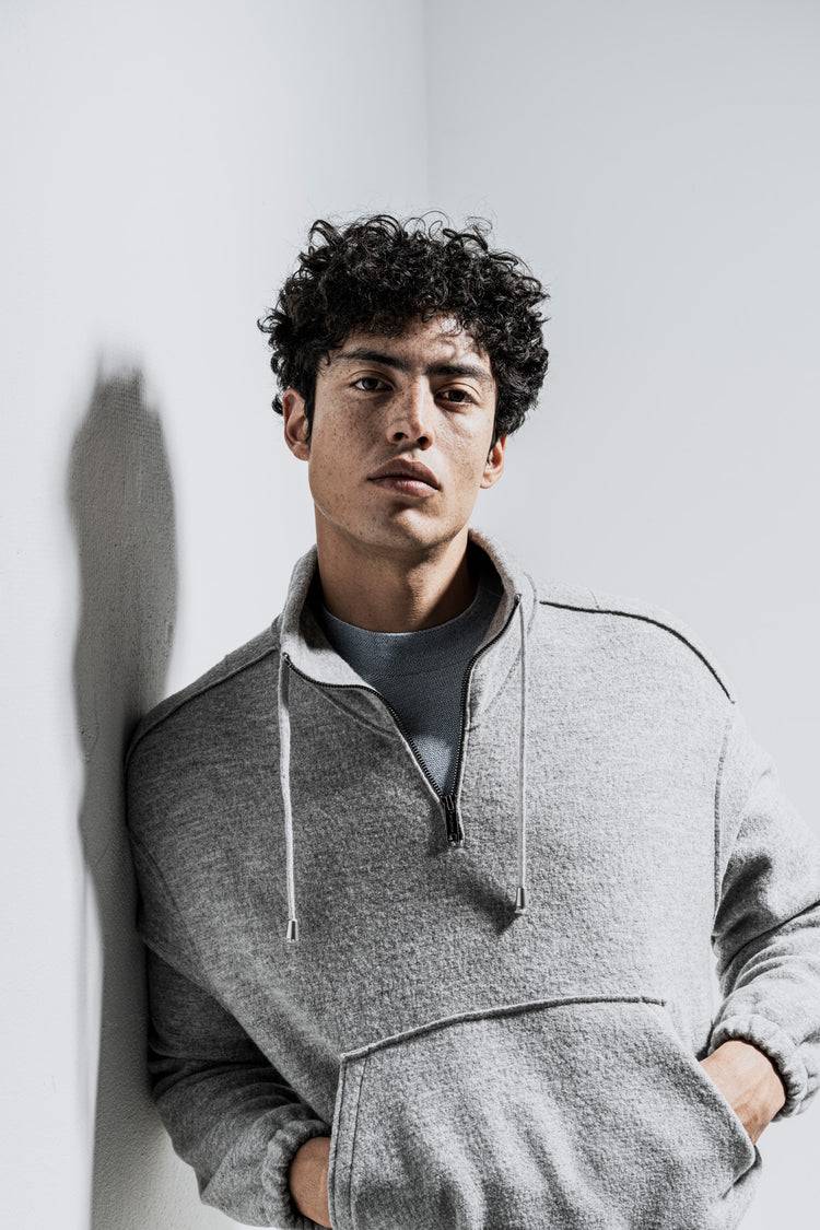 Phil Petter Rundhals-Pullover aus Merinowolle, Raglan Fit Auslauf