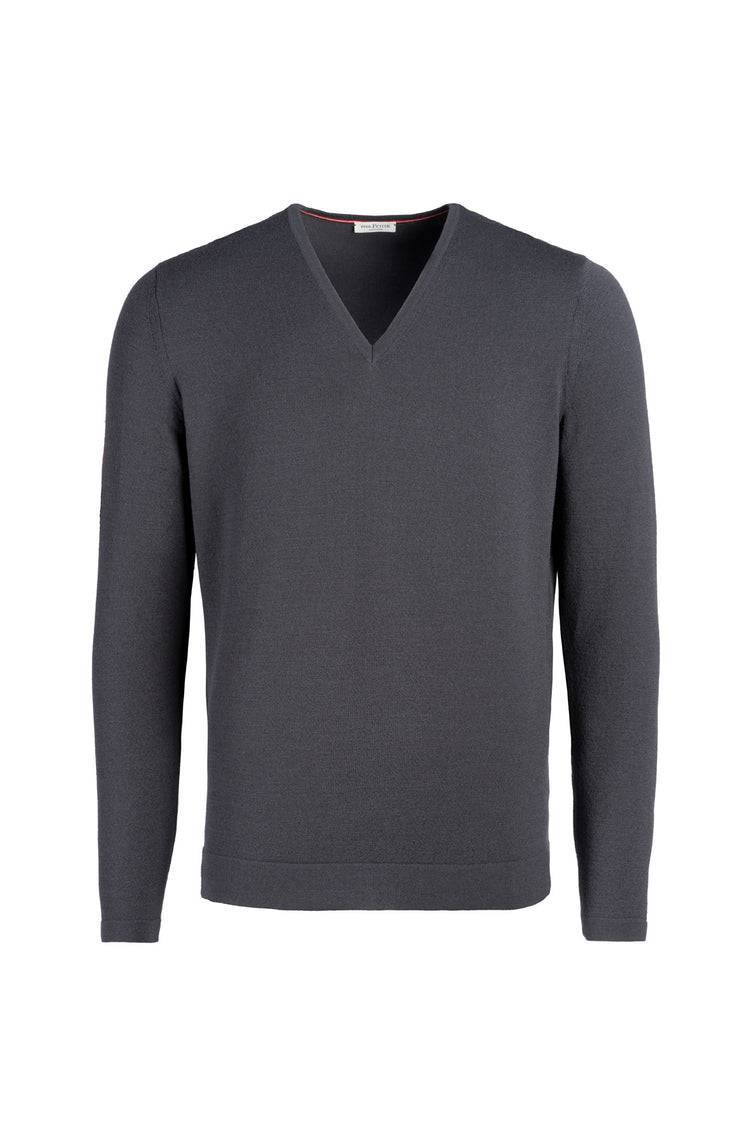Phil Petter V-Pullover aus Merinostretch, Slim Fit Sonderangebot