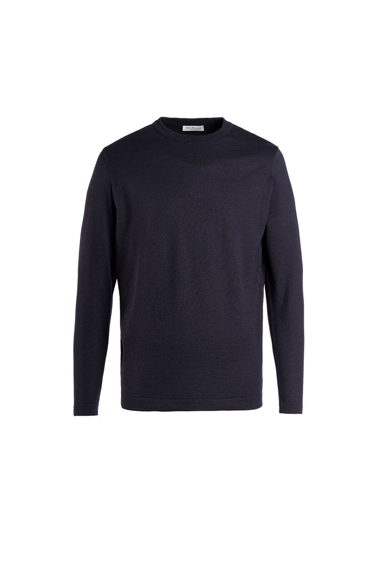 Phil Petter Rundhals-Pullover aus Merino-Seide Rabatt