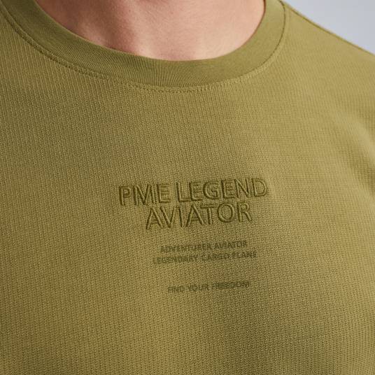 Pme Legend T-Shirt mit Waffelstruktur Saisonschlussverkauf