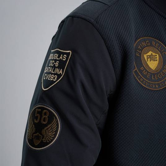 Pme Legend Sweatjacke mit Badges Kauf eins, bekomm eins gratis