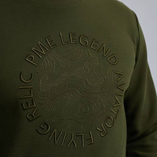 Pme Legend Sweatshirt mit Waffelstruktur Begrenzte Freigabe
