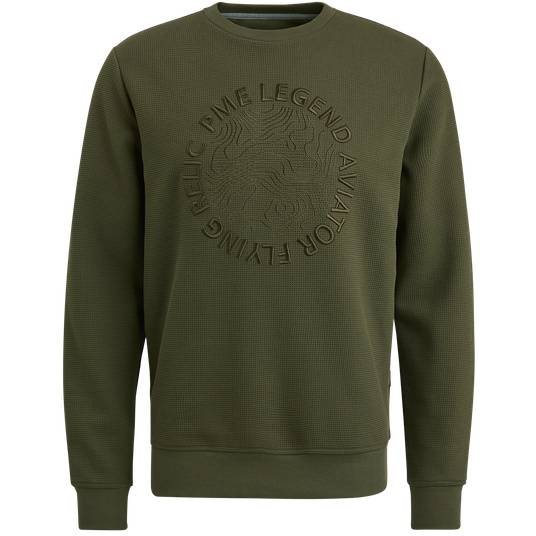 Pme Legend Sweatshirt mit Waffelstruktur Begrenzte Freigabe
