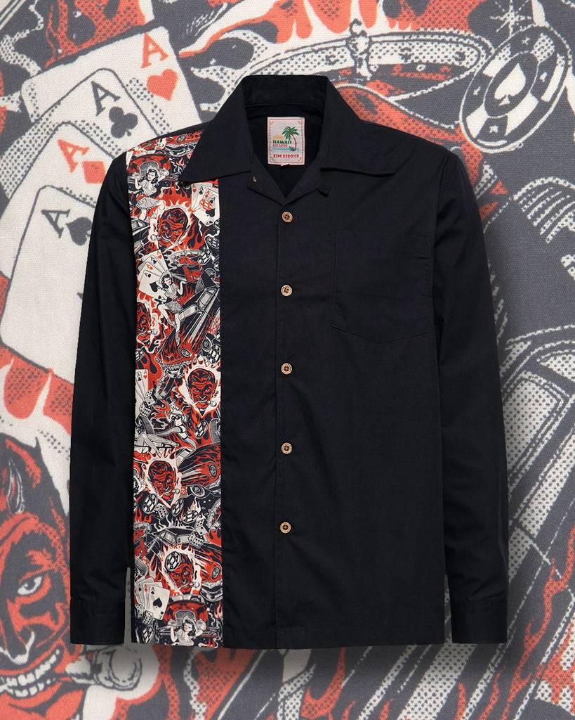 Queen Kerosin Panel Hemd «Rockabilly» Wochenangebot