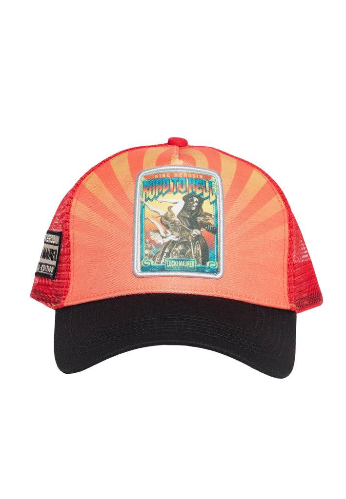 Queen Kerosin Trucker Cap «Road to Hell» Kostenlose Rückgabe
