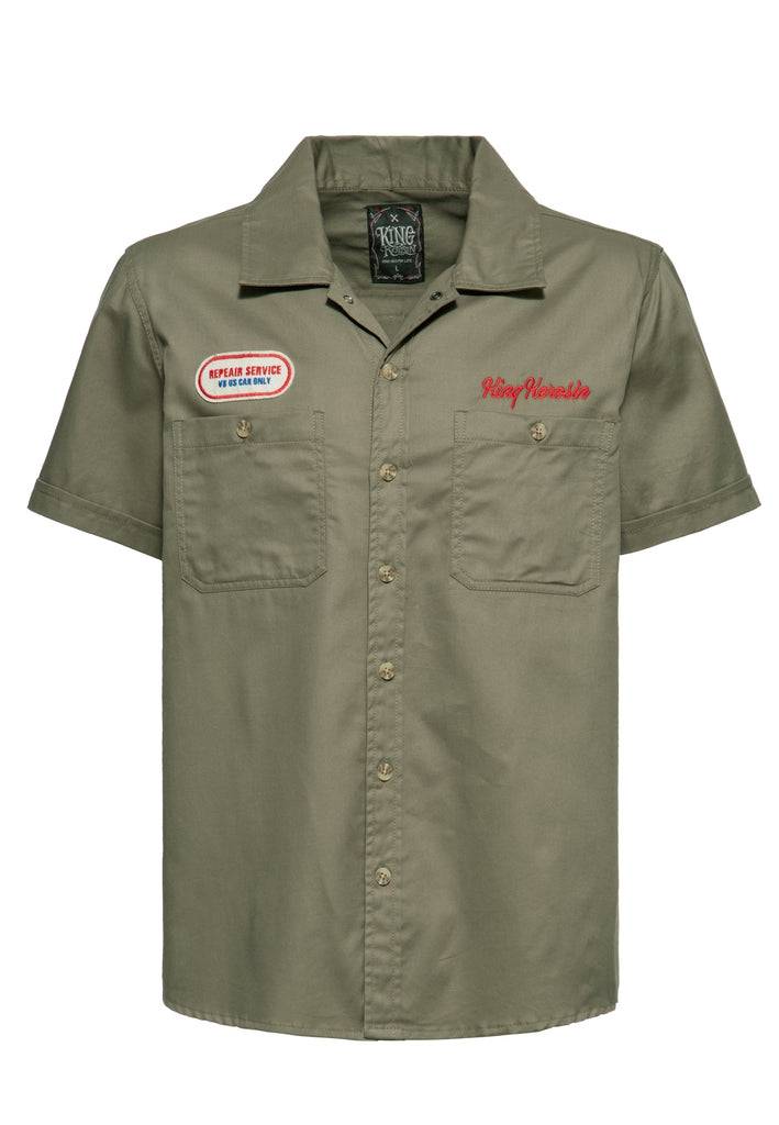 Queen Kerosin Workwear Hemd «Speed Kings» Vierteljährliche Förderung