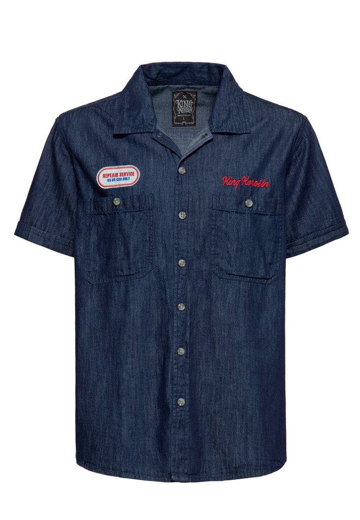 Queen Kerosin Workwear Hemd «Speed Kings» Bis zu 55% Rabatt