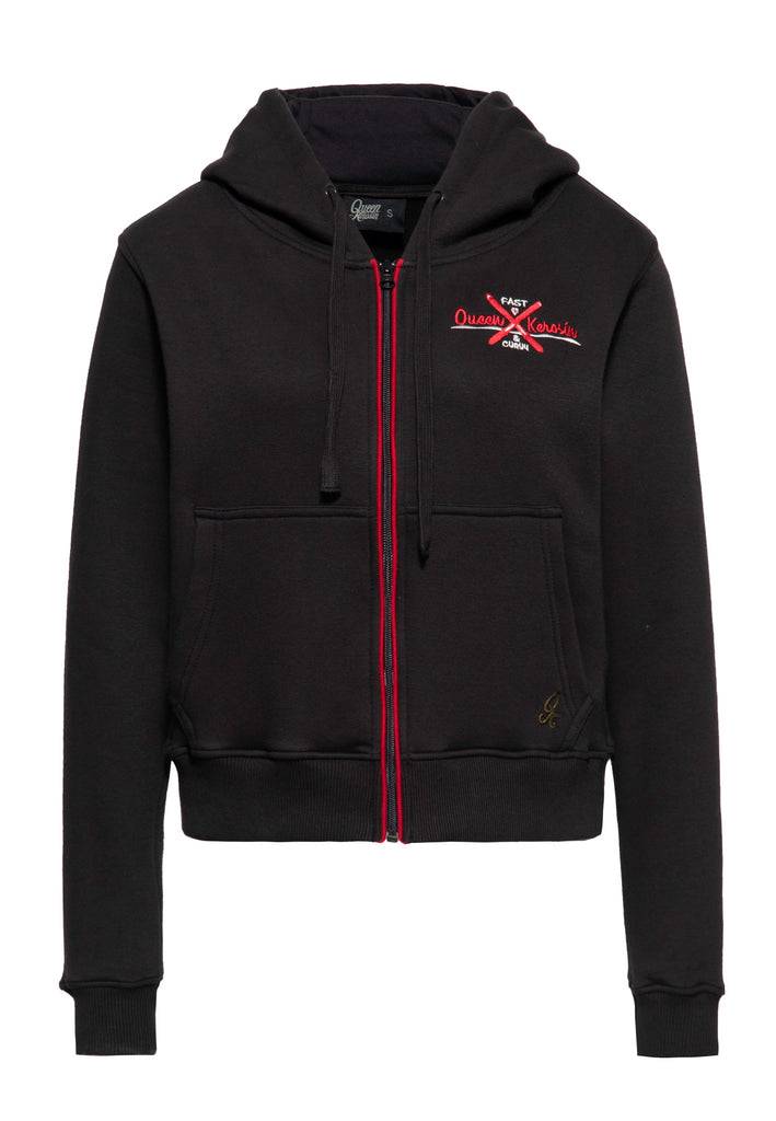 Queen Kerosin Kapuzensweatjacke «Fast & Curvy» Fabrikverkauf