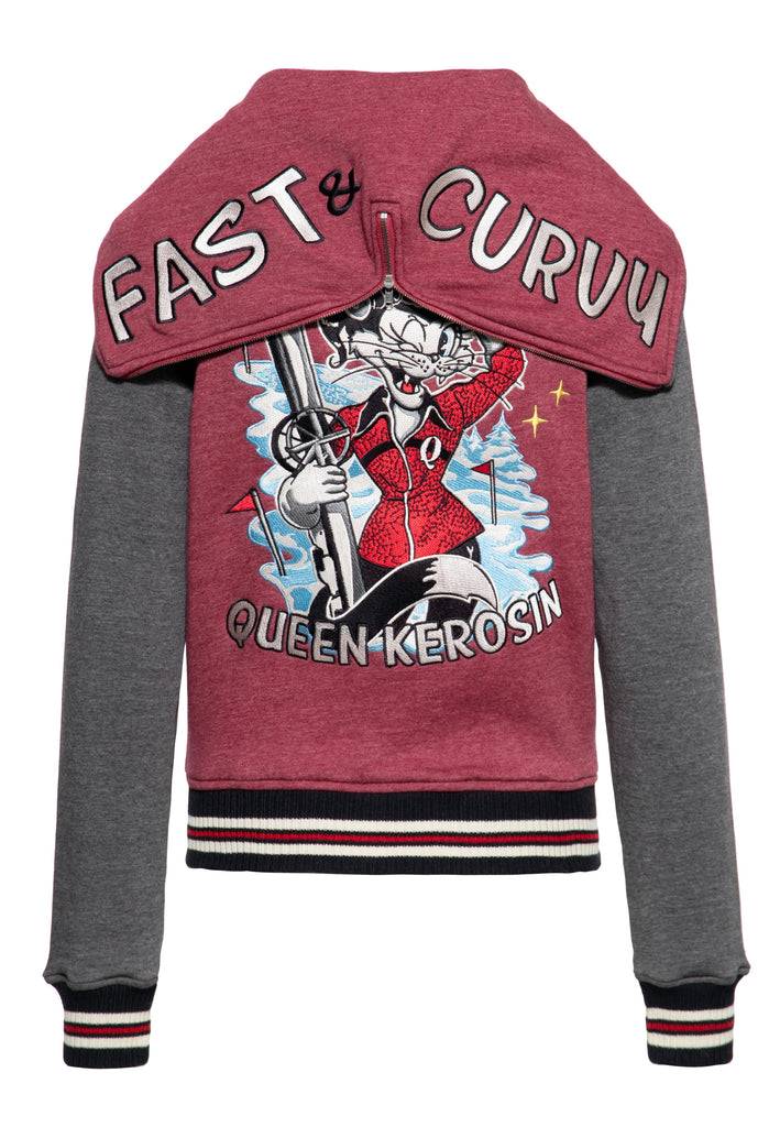 Queen Kerosin Collegejacke «Fast & Curvy» Blitzverkäufe