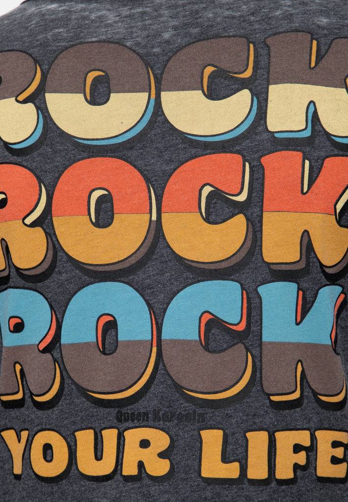 Queen Kerosin Enzym Wash Langarmshirt «Rock Your Life» Großer Ausverkauf