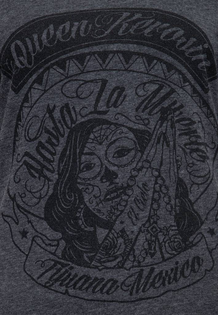 Queen Kerosin Enzym Wash T-Shirt «Hasta La Muerte» Flash Sale