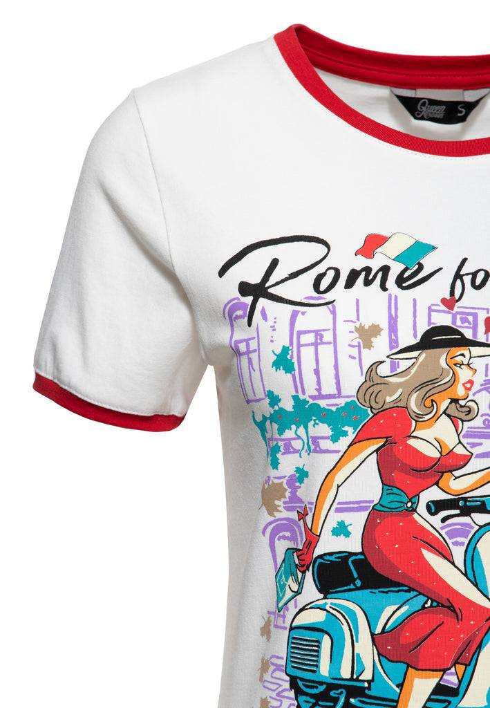 Queen Kerosin T-Shirt «Rome for Lovers» Saisonschlussverkauf