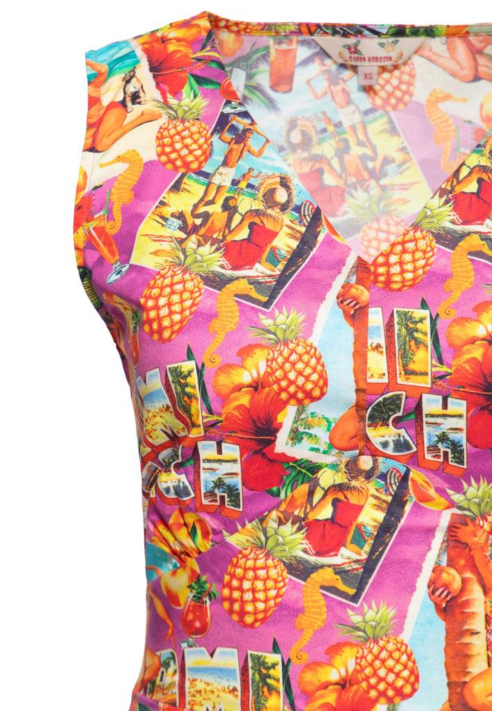 Queen Kerosin Swingkleid «Miami & Long Beach» Heißer Verkauf