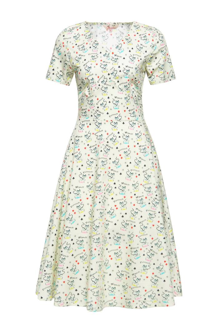 Queen Kerosin Swingkleid «Retro Cats» Große Rabatte