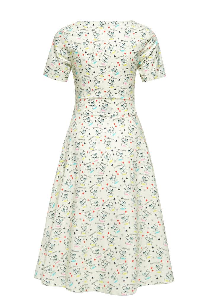 Queen Kerosin Swingkleid «Retro Cats» Große Rabatte