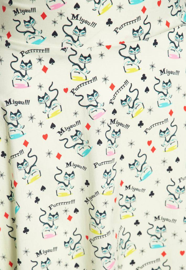 Queen Kerosin Swingkleid «Retro Cats» Große Rabatte