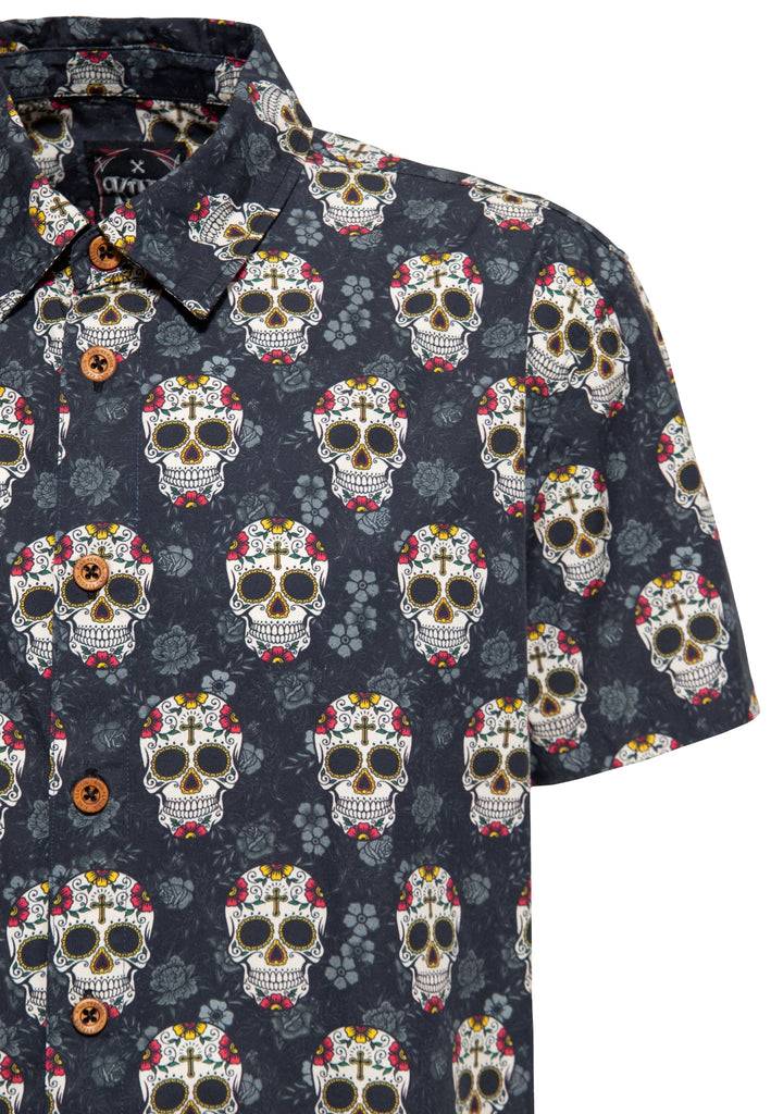 Queen Kerosin Hemd «Calavera» Tägliche Deals