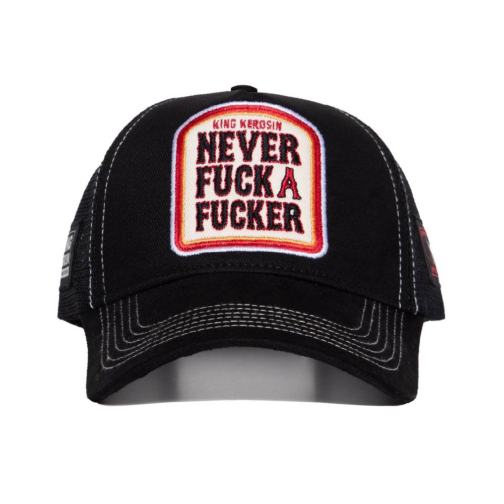 Queen Kerosin Trucker Cap «Never Fuck A Fucker» Lucki Maurer Edition Tiefpreis
