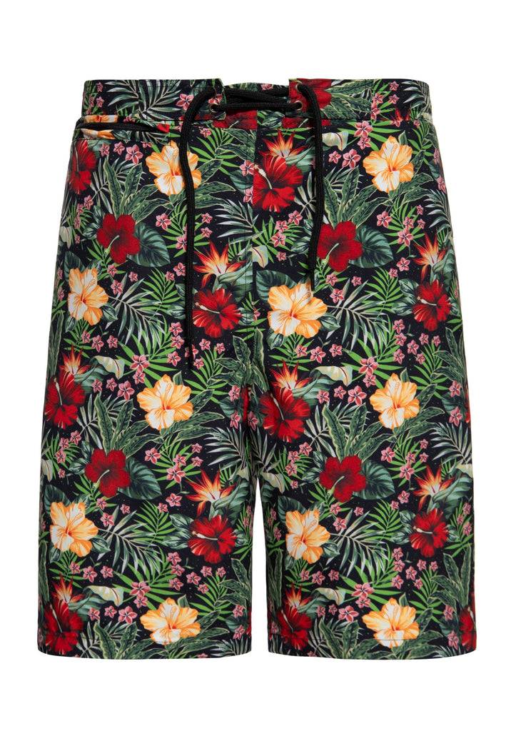 Queen Kerosin Badeshorts «Hibiscus» Vierteljährliche Förderung