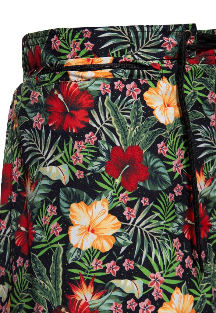 Queen Kerosin Badeshorts «Hibiscus» Vierteljährliche Förderung