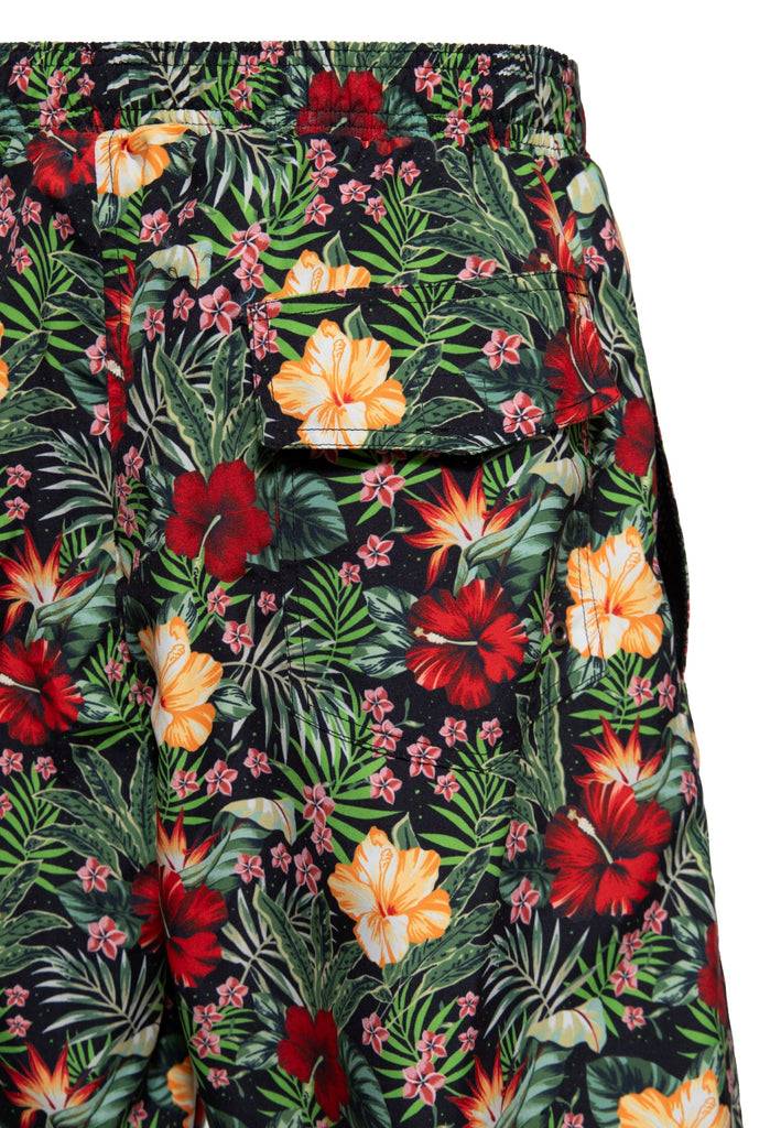 Queen Kerosin Badeshorts «Hibiscus» Vierteljährliche Förderung