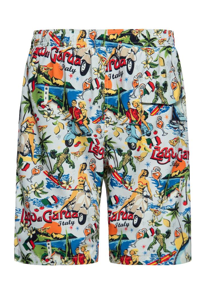 Queen Kerosin Badeshorts «Lago di Garda» Nur noch ein Tag übrig