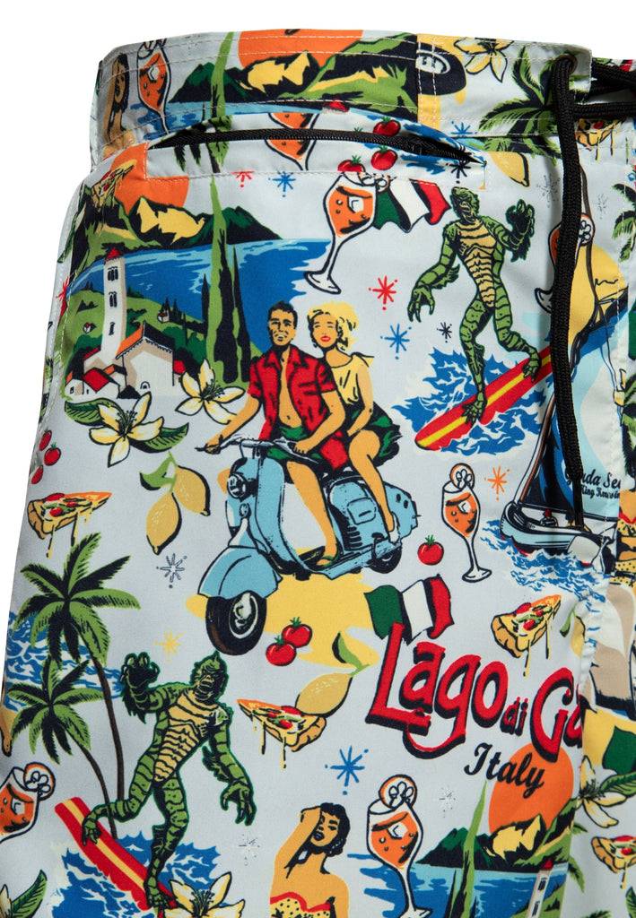 Queen Kerosin Badeshorts «Lago di Garda» Nur noch ein Tag übrig