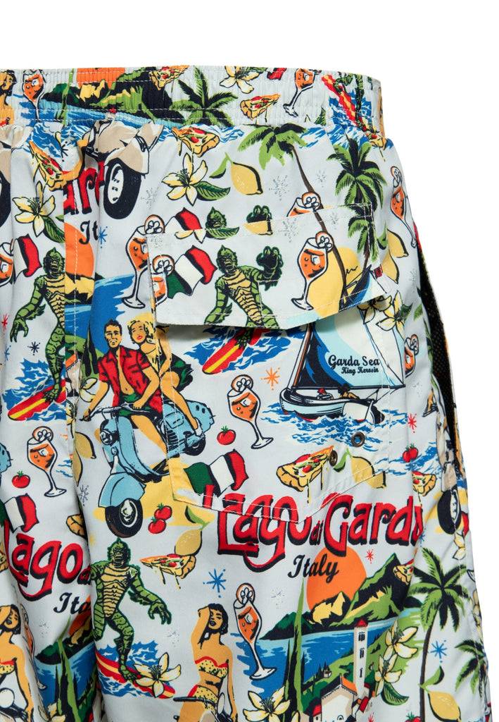 Queen Kerosin Badeshorts «Lago di Garda» Nur noch ein Tag übrig