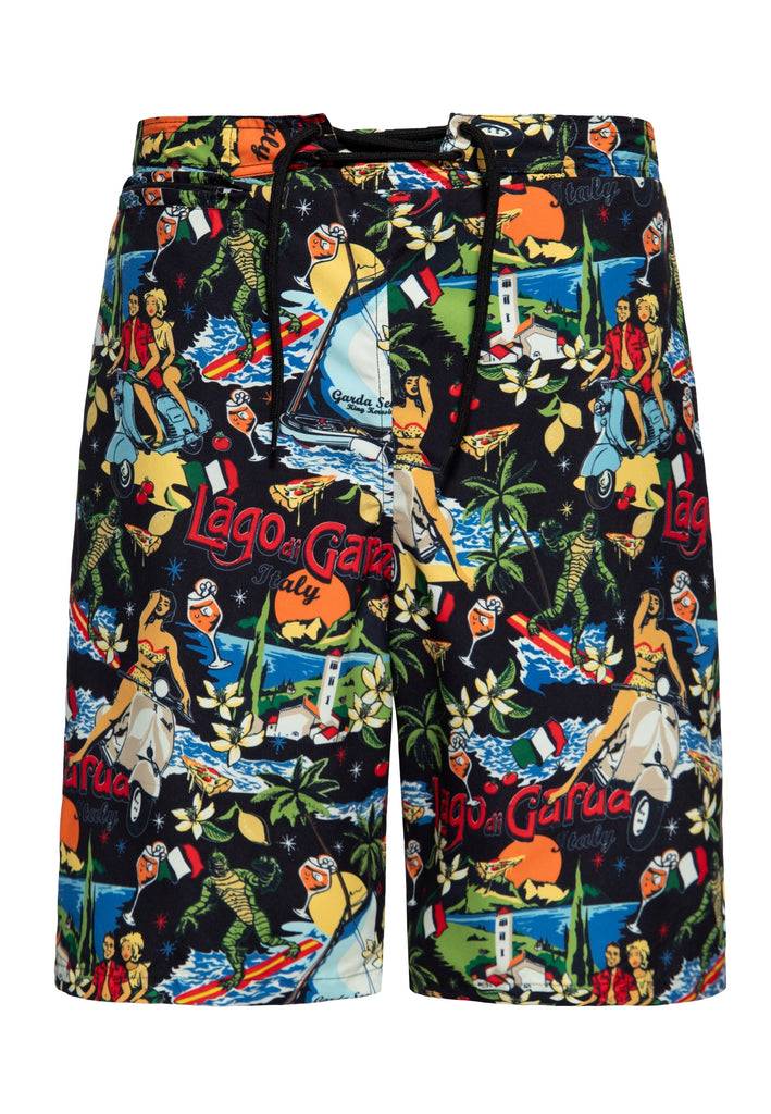 Queen Kerosin Badeshorts «Lago di Garda» Nur noch ein Tag übrig