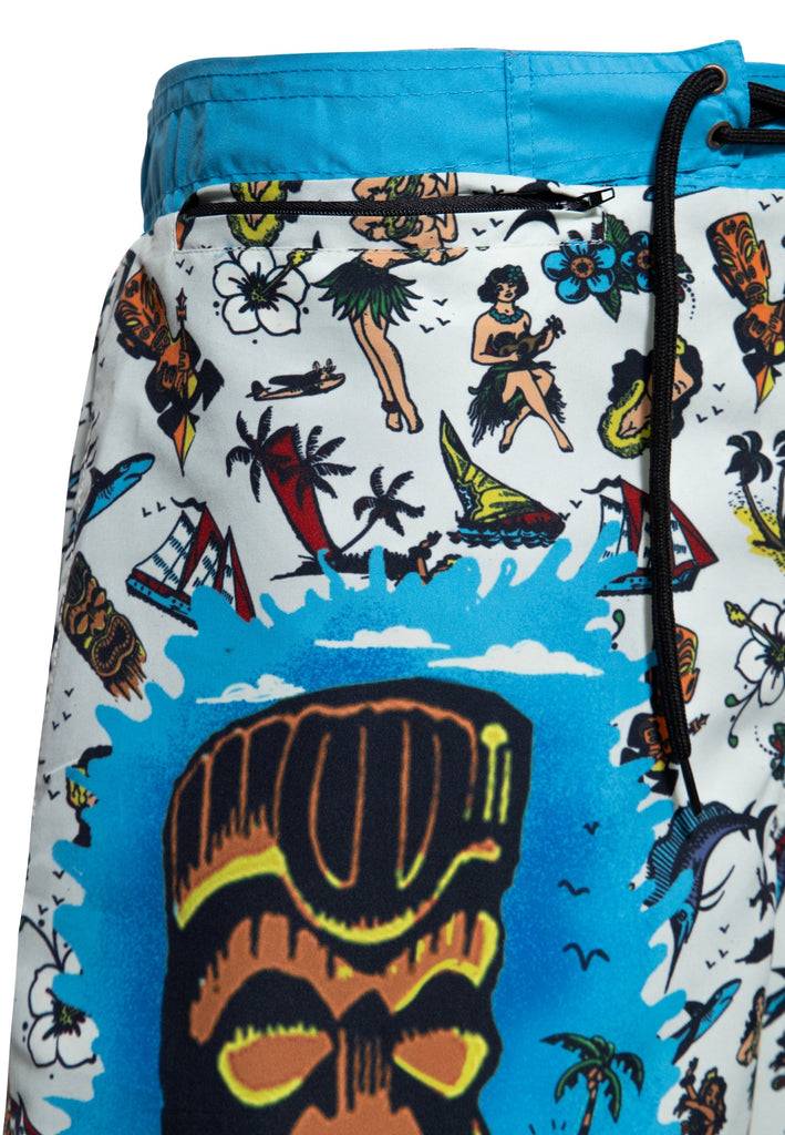Queen Kerosin Badeshorts «Hawaii» Super Rabatt