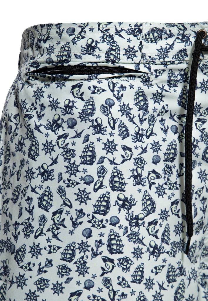 Queen Kerosin Badeshorts «Sailor» 50% Rabatt mit kostenlosem Versand