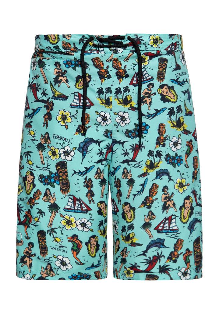 Queen Kerosin Badeshorts «Hawaii» Clearance-Verkauf