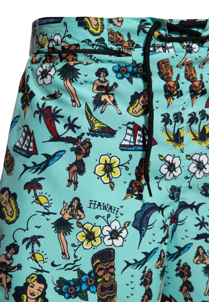 Queen Kerosin Badeshorts «Hawaii» Clearance-Verkauf
