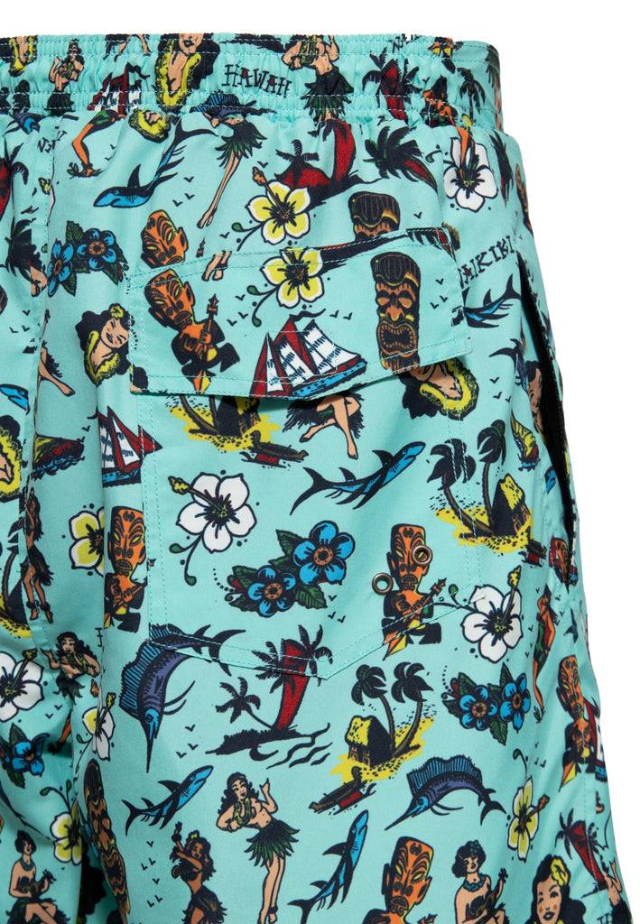 Queen Kerosin Badeshorts «Hawaii» Clearance-Verkauf