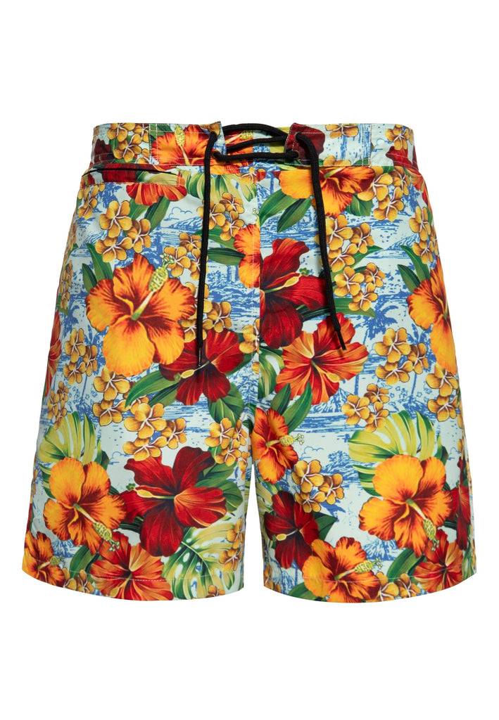Queen Kerosin Badeshorts «Hibiscus» Kostenloser Versand international