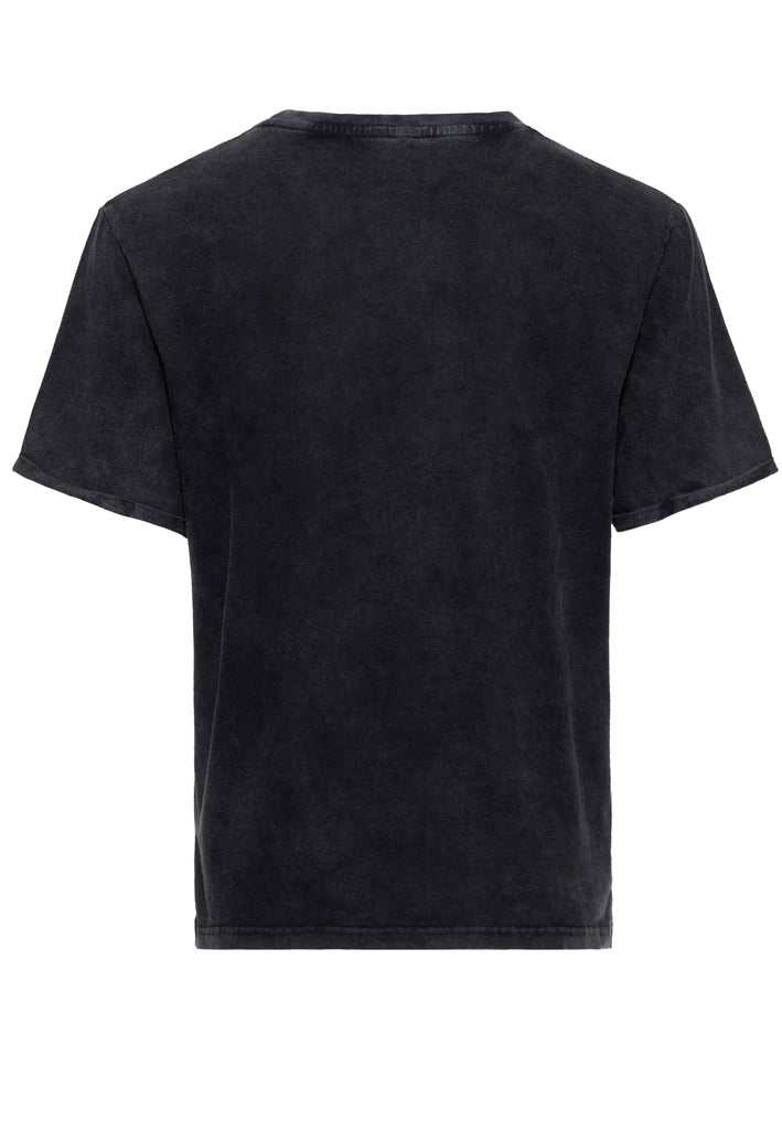 Queen Kerosin Acid-Washed T-Shirt «No Ride No Life» Begrenzt auf 3 Tage