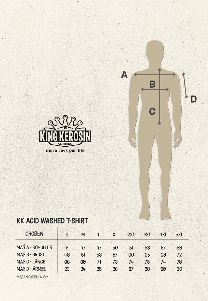 Queen Kerosin Acid-Washed T-Shirt «Split The Road» Speichern exportieren