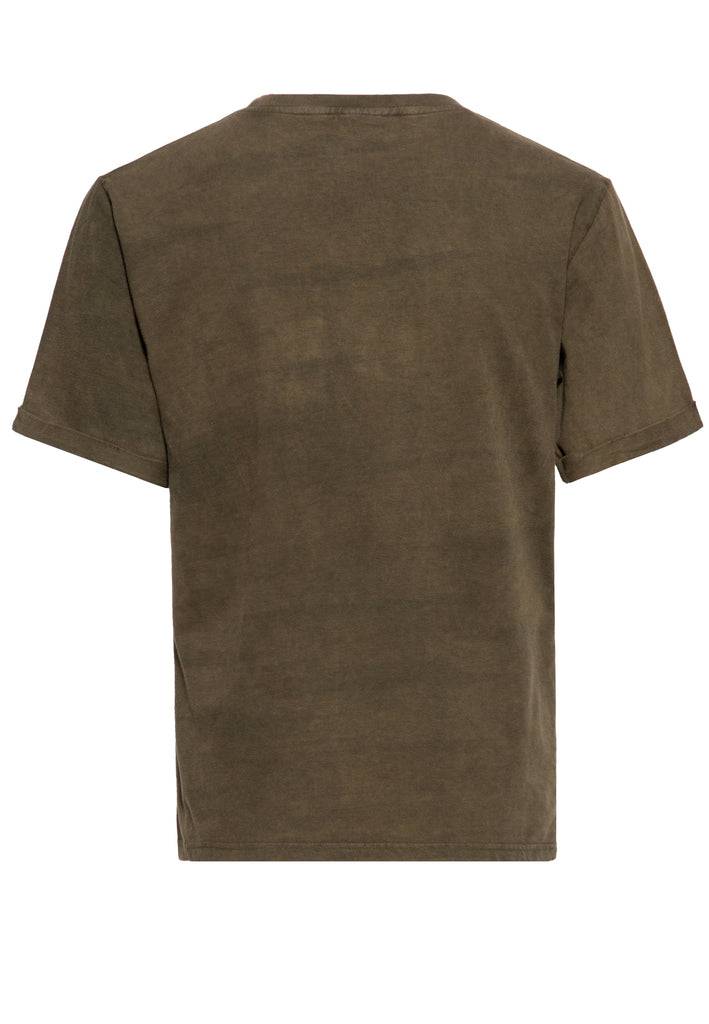 Queen Kerosin Acid-Washed T-Shirt «Grass, Beer & Boobs» Black Friday Preise