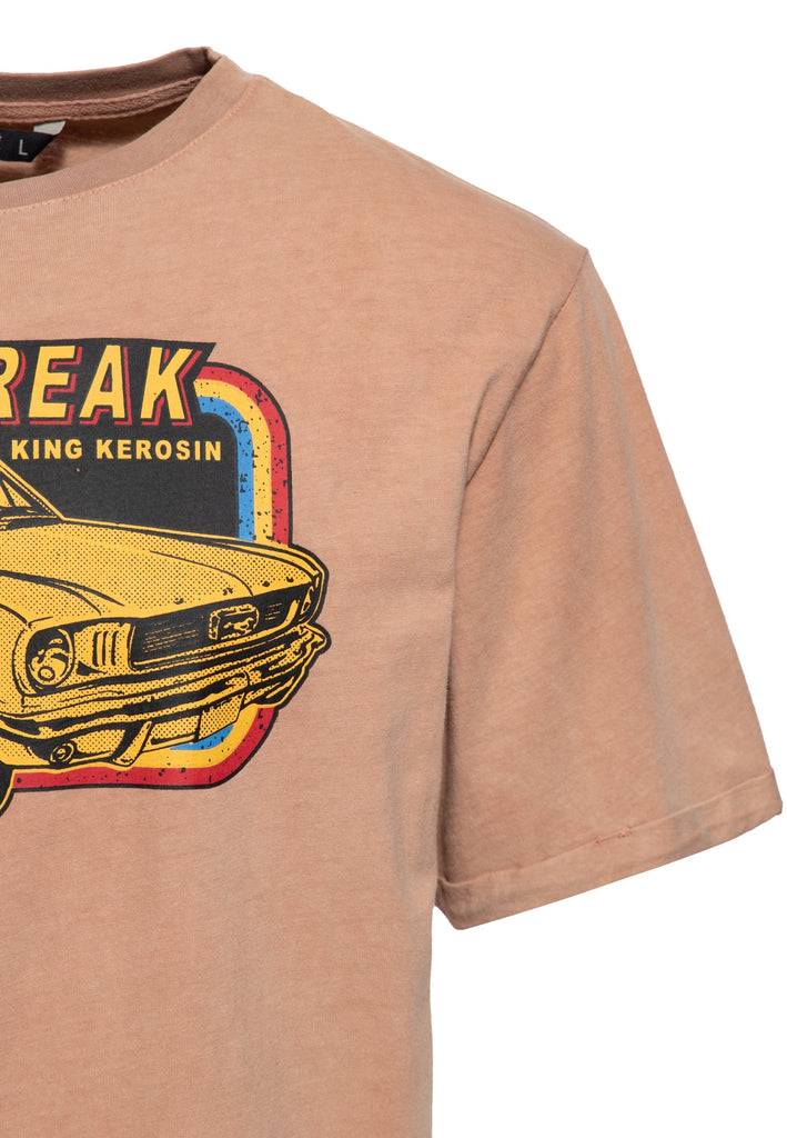 Queen Kerosin Acid-Washed T-Shirt «Speedfreak» Im Verkauf