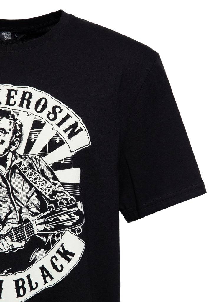 Queen Kerosin T-Shirt «Man in Black» Fabrikverkauf