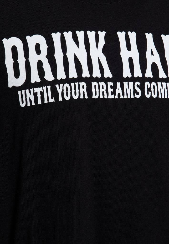Queen Kerosin T-Shirt «Drink Hard» Limitierter Zeitrabatt