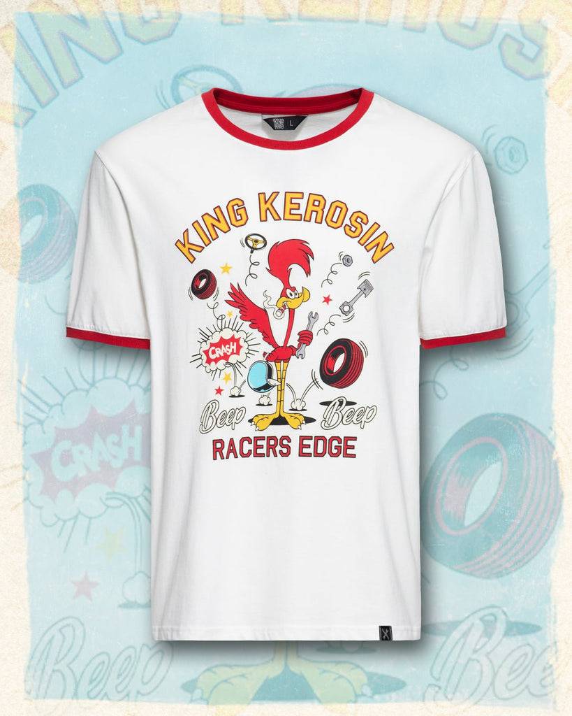 Queen Kerosin Ringer T-Shirt «Beep Beep» Fabrikpreis