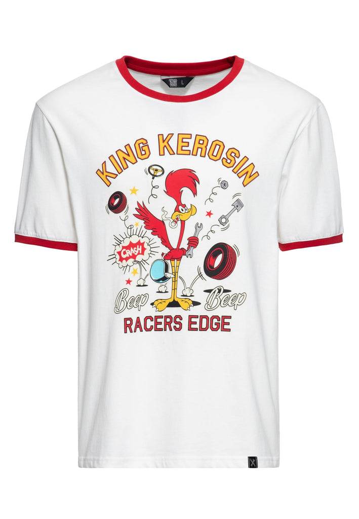 Queen Kerosin Ringer T-Shirt «Beep Beep» Fabrikpreis