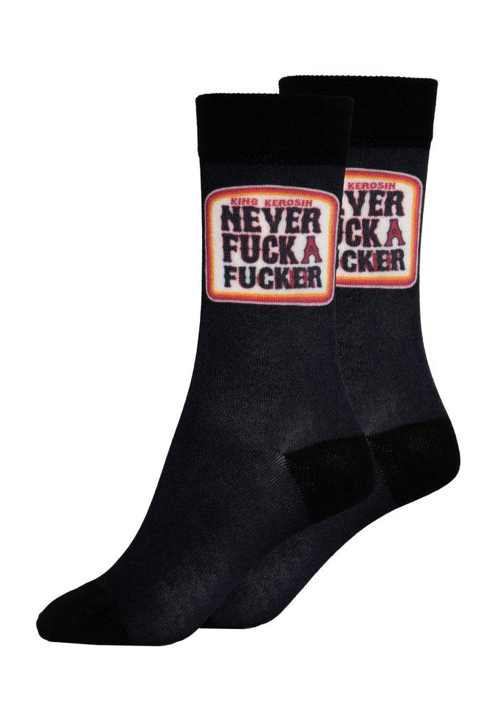 Queen Kerosin Socken «Never Fuck a Fucker» Osterangebot