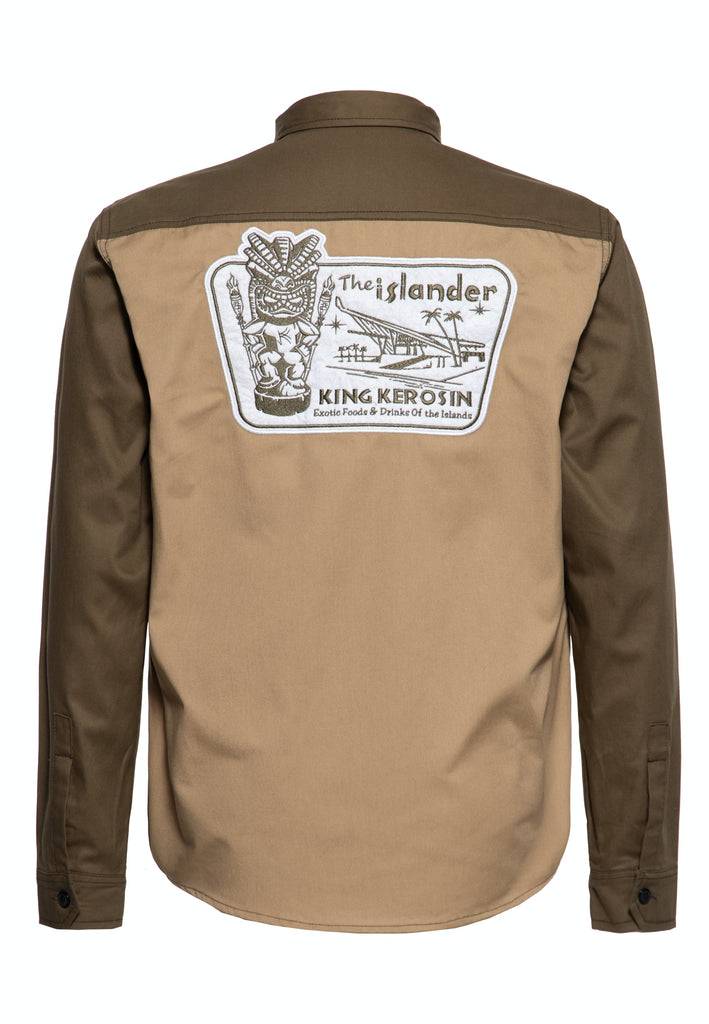 Queen Kerosin Workwear Hemd Langarm «The Islander» Lagerräumung