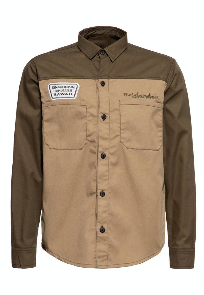 Queen Kerosin Workwear Hemd Langarm «The Islander» Lagerräumung