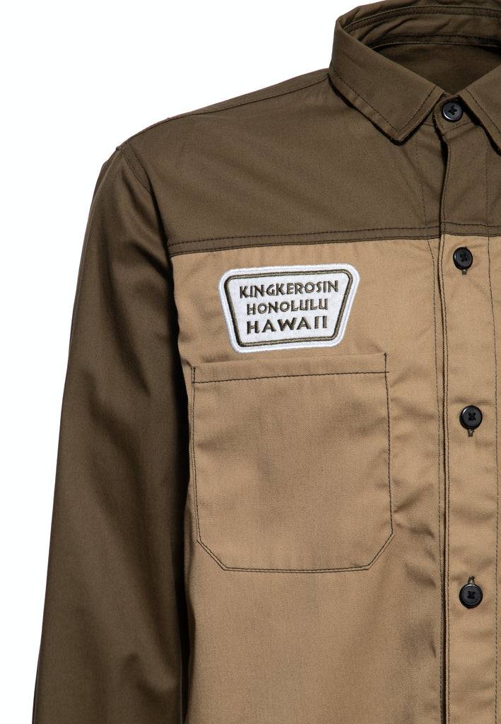 Queen Kerosin Workwear Hemd Langarm «The Islander» Lagerräumung