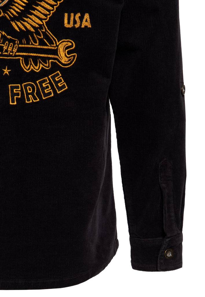 Queen Kerosin Workwear Hemd «Ride Free Live Free» Top Angebot