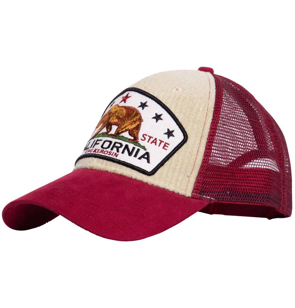 Queen Kerosin Trucker Cap mit Cord «California Bear» Exklusive Angebote